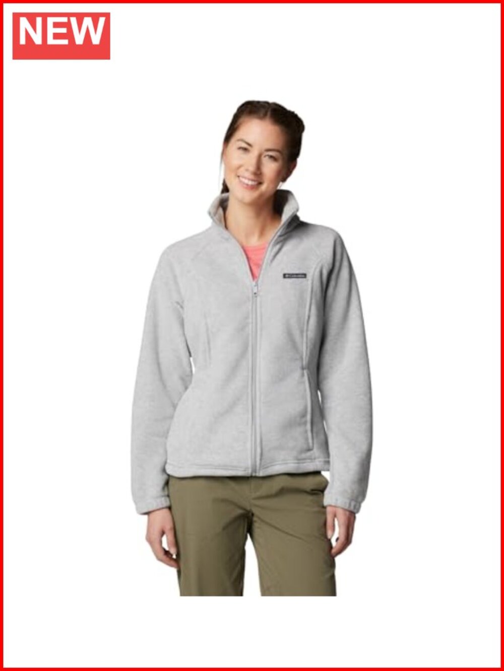 Full Zip Fleece Jacket Soft Polyester MTR Zip Pockets Collared